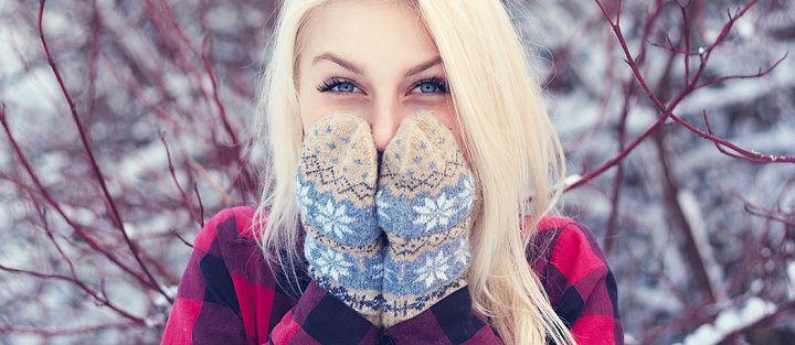 Frau im Winter